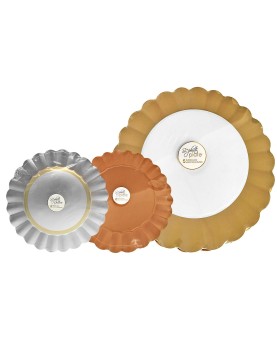 Βάση Τούρτας Χάρτινη Μεταλιζέ πακ=8τεμ ø32cm Homie 3794