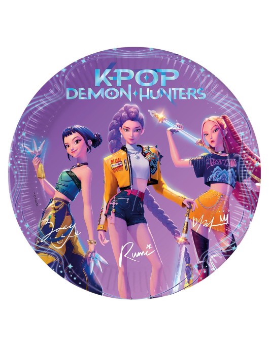 Πιάτα Χάρτινα Πάρτυ K-POP πακ=8τεμ ø23 ø23cm K-Pop 98638