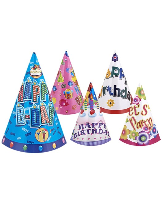 Χάρτινο Καπέλο για Πάρτυ σετ=6τεμ 20cm Homie 3728
