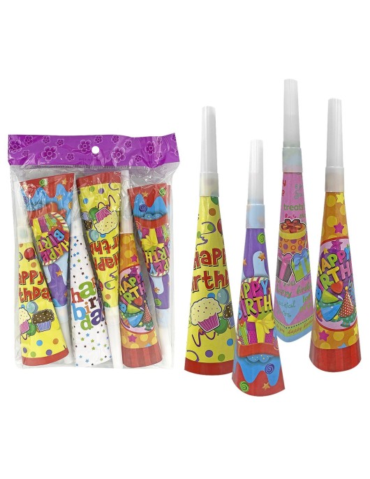 Χάρτινη Κόρνα για Πάρτυ σετ=6τεμ 20cm Homie 3729