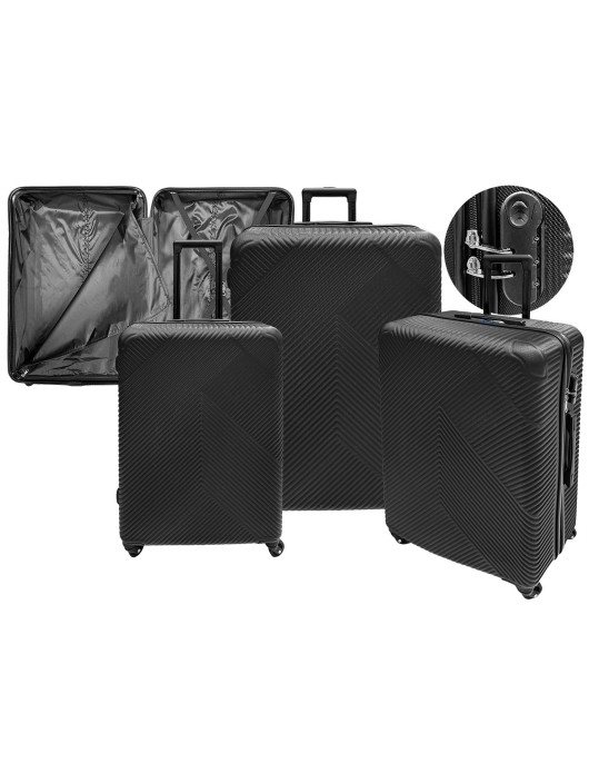 Βαλίτσες abs σετ=3τεμ 55x35x20cm 65x40x24cm 74x45x29cm 4teen4ty 40763