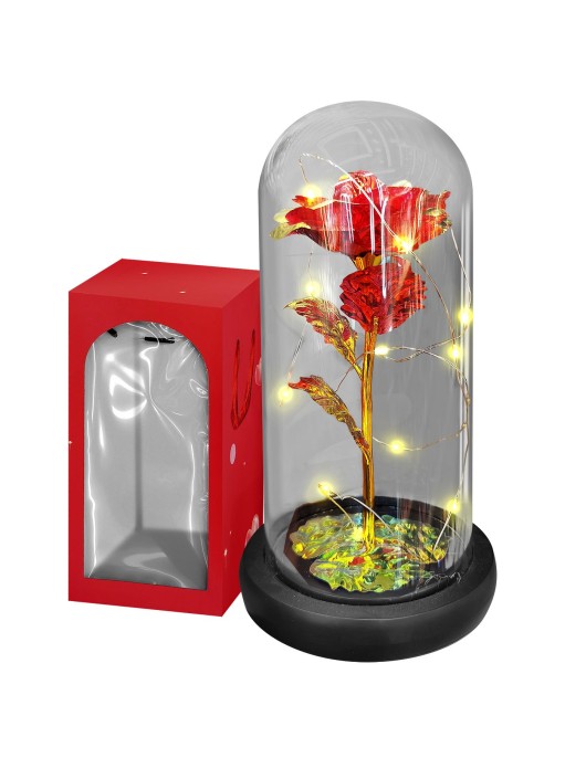 Λουλούδι σε Γυάλα με φως 22x11cm Homie 423024