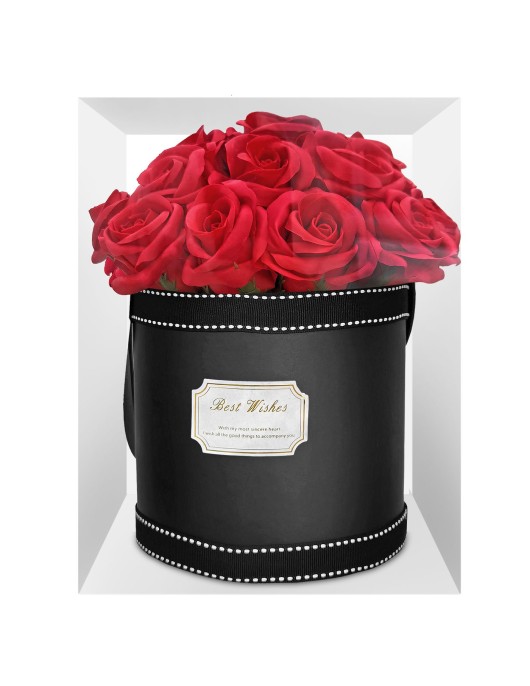 Κουτί Κυλινδρικό με 21 Τριαντάφυλλα Προϊόν=20x18cm κουτί=23x18x18cm Homie 423061
