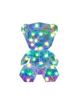 Αρκούδος Ιριδίζον με φως 22cm Homie 423079