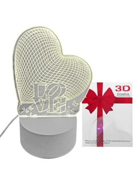 Πινακίδα Love Διάφανη με φως 18x12cm Homie 423082