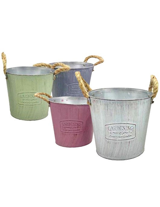 Γλαστράκι-Κασπώ Μεταλλικό Gardening ø16x14cm Homie 423089