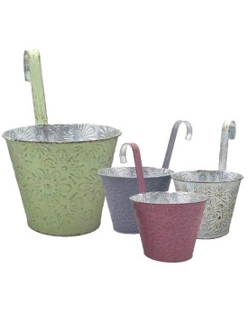 Γλαστράκι-Κασπώ Κρεμαστό Σχέδιο Λουλούδια ø16x14cm Homie 423093