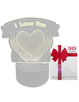 Πινακίδα με φως I Love you 18x15cm Homie 423114