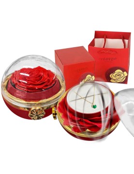Παντοτινό Τριαντάφυλλο σε Κόκκινο Κουτί Περιστρεφόμενο ø11cm Homie 423116