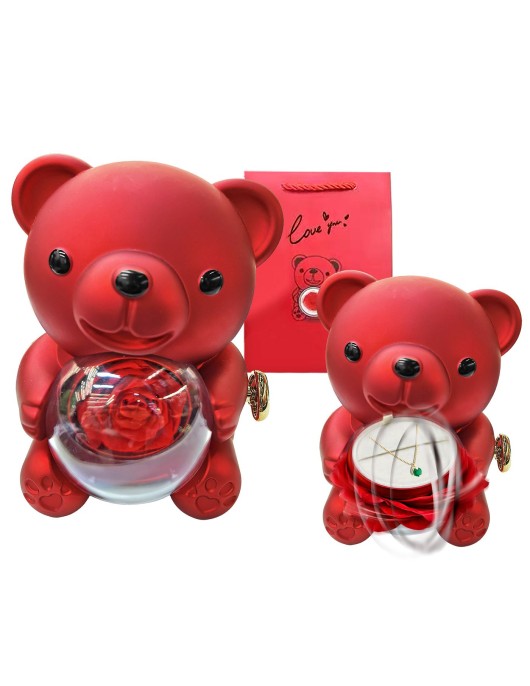 Αρκούδος με Παντοτινό Τριαντάφυλλο 17x11x11cm Homie 423117