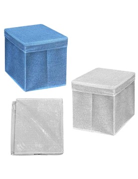 Σκαμπό Αποθηκευτικό Πτυσσόμενο 31x31x31cm Homie 42479