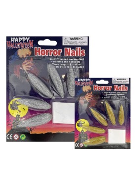 Νύχια Μακριά Χρυσόσκονη σετ=10τεμ Τεμ=~6cm Carnavalista 231111