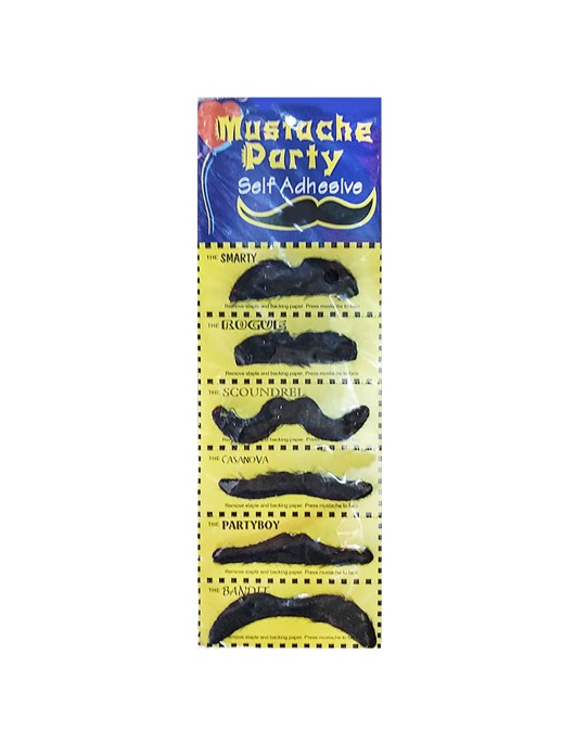 Μουστάκια Μικρά σετ=6τεμ Καρτέλα=27x11cm Carnavalista 231153