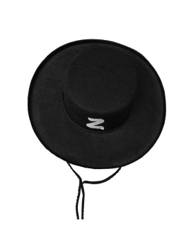 Καπέλο Μασκοφόρου με Μαύρο Σχοινί 37x17x8,5cm Carnavalista 231752