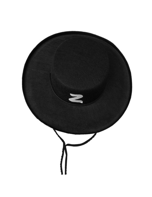 Καπέλο Μασκοφόρου με Μαύρο Σχοινί 37x17x8,5cm Carnavalista 231752