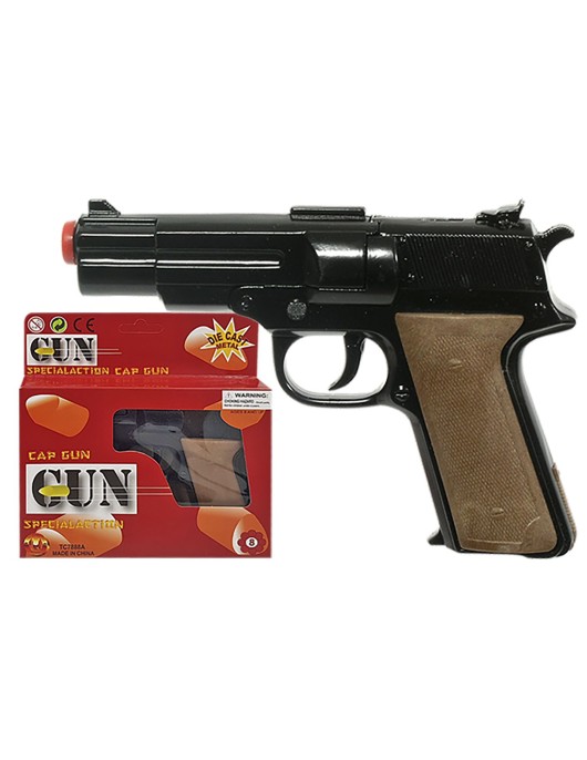 Πιστόλι Μεταλλικό 8σφαιρα 17x12cm Carnavalista 231806