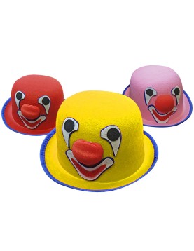 Καπέλο Ημίψηλο Στρογγυλό με Σχέδια Κλόουν 23x28x10cm Carnavalista 231927