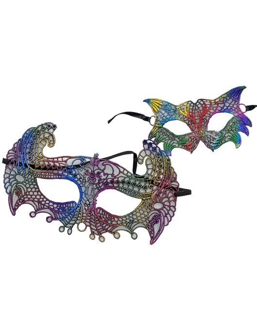 Μάσκα Δαντέλα Ουράνιο Τόξο Carnavalista 231993