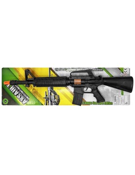 Όπλο Μαύρο Σπινθηροβόλο 58x16cm Carnavalista 23231