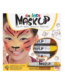 Βαφές Προσώπου 3τεμ Carioca Maskup (Καφέ-Κίτρινο-Μαύρο) Carioca 43048