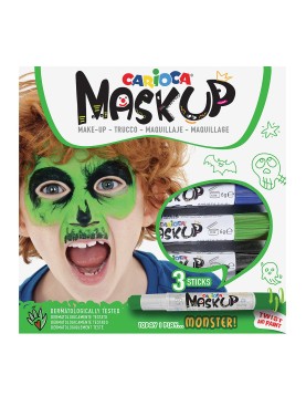 Βαφές Προσώπου 3τεμ Carioca Maskup (Μπλε-Πράσινο Μαύρο) Carioca 43051