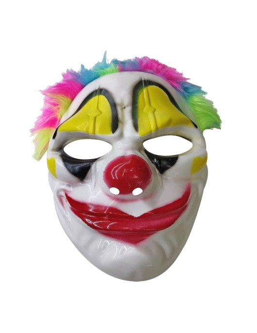 Μάσκα Κλόουν με Μαλλιά Πολύχρωμα Carnavalista 232210