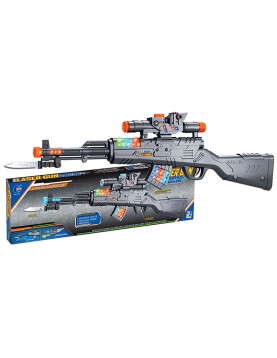 Όπλο Μπαταρίας με Φως, Δόνηση,8 Ήχους 46x15cm Carnavalista 232247