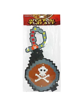 Σετ Πειρατή Χατζάρα με Ασπίδα Pixels Σετ=45x21cm Carnavalista 232328