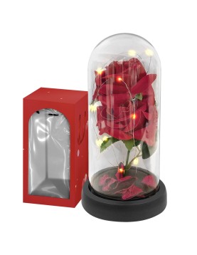 Τριαντάφυλλο σε Γυάλα με φως 22x11cm Carnavalista 232370