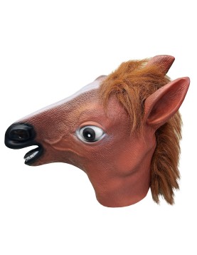 Μάσκα Λαστιχένια Άλογο με Χαίτη 45x28cm Carnavalista 232373