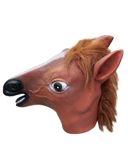 Μάσκα Λαστιχένια Άλογο με Χαίτη 45x28cm Carnavalista 232373