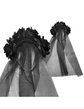 Στέκα με Μαυρόασπρα Λουλούδια &amp; Πέπλο Carnavalista 232405