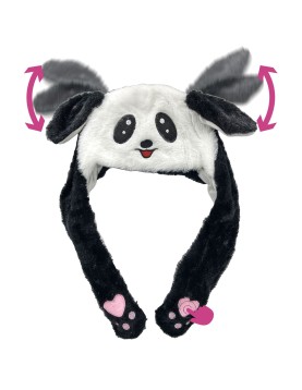 Σκούφος Panda με Αυτιά και Κίνηση 50x35cm Carnavalista 232411