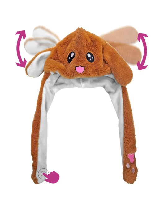 Σκούφος Καφέ Σκύλος με Αυτιά και Κίνηση 50x35cm Carnavalista 232413