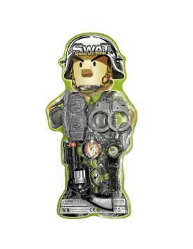 Στρατιωτικό σετ 5 τεμ 43x21cm Carnavalista 232434