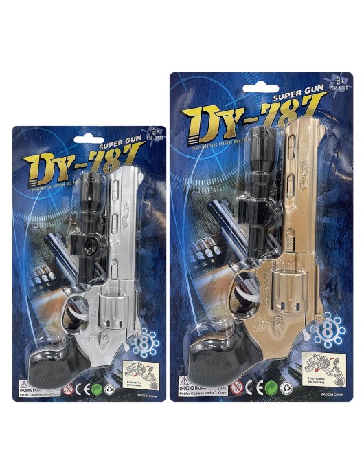 Πιστόλι 8σφαιρο με Διόπτρα 28x16cm Carnavalista 232437