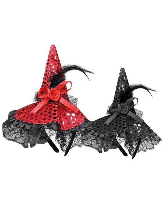 Στέκα Καπέλο Μάγισσας με Πούλιες 26x20cm Carnavalista 232473