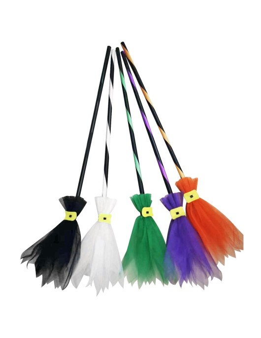 Σκούπα Μάγισσας Χρωματιστή 90cm Carnavalista 232481