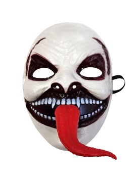 Μάσκα Ασπρόμαυρη με Κόκκινη Γλώσσα 26x18cm Carnavalista 232557