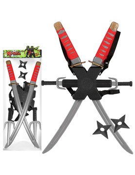 Νίντζα σετ Πλάτης=7 τεμ 68x25,5cm Carnavalista 232563