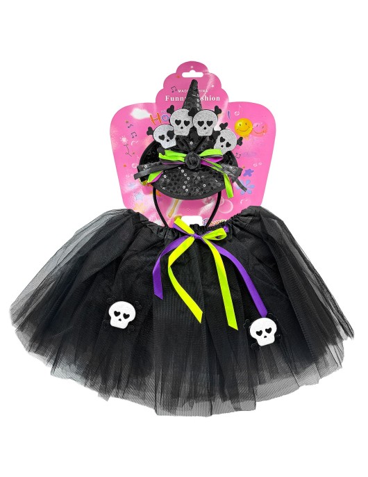 Σετ Αμφίεσης Μάγισσα Νεκροκεφαλές Carnavalista 232667