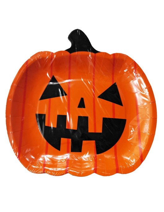Πιάτα Χάρτινα Halloween Σετ=12 τεμ ø22cm Carnavalista 232671