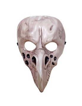 Μάσκα Πλαστική Μύτη Πουλί Καφέ με Λάστιχο Carnavalista 232689