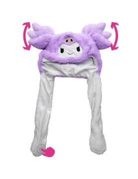 Σκούφος μωβ Γάτα με Αυτιά και Κίνηση 50x26cm Carnavalista 232697