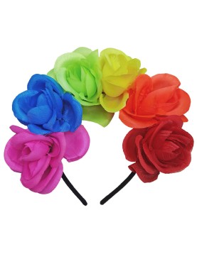 Στέκα με 6 Πολύχρωμα Λουλούδια 20x18cm Carnavalista 232717