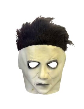 Μάσκα Κακός Άσπρο Πρόσωπο Μαύρο Μαλλί Carnavalista 232747