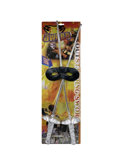 Σπαθιά Μάσκες σετ=3τεμ 61x19cm Carnavalista 23332