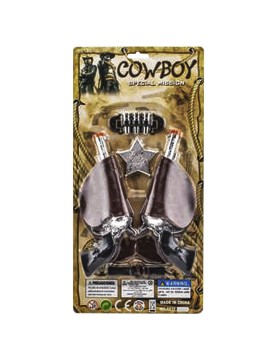 Περίστροφα Καουμπόη με Θήκες σετ=7τεμ 37,5x17,5cm Carnavalista 23337