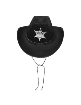 Καπέλο Σερίφη Μαύρο 38x33cm Carnavalista 23457