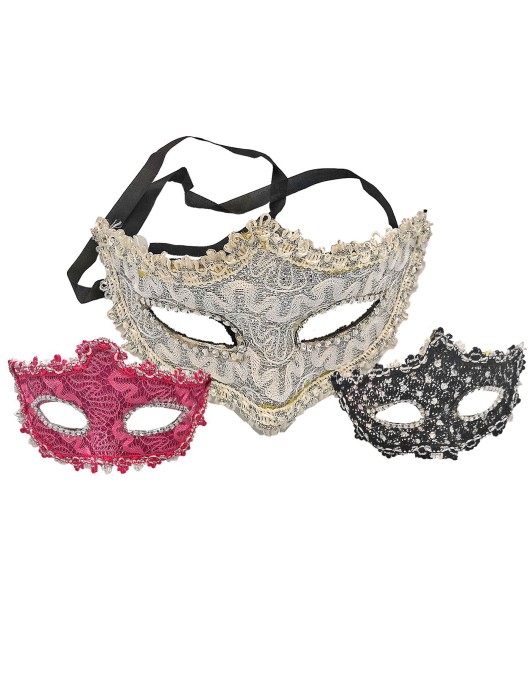 Μάσκα Βενετσιάνικη Δαντέλα 15x10cm Carnavalista 23470